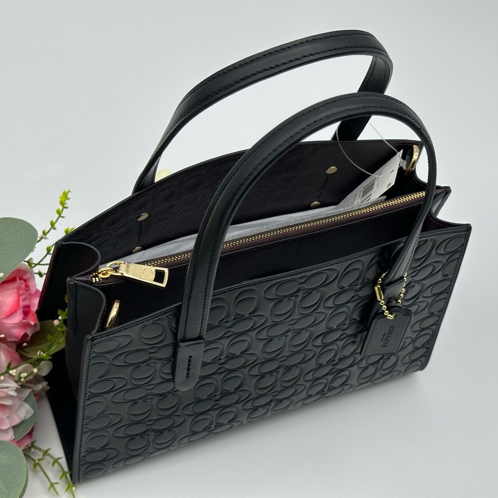 Coach Signature Leather Carryall Bag - Picture 9 of 15